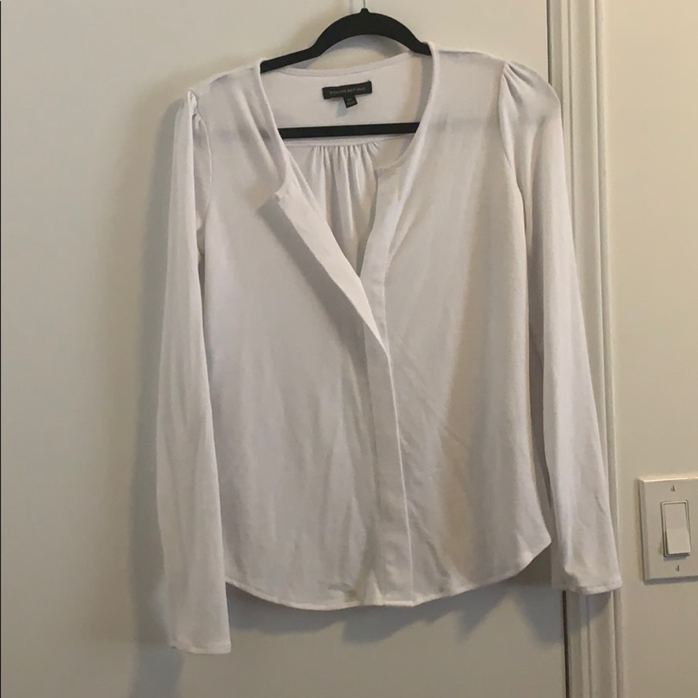 White, tunic banana republic pullover blouse